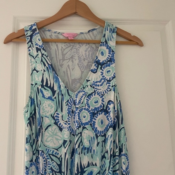 Lilly Pulitzer Paulina Jumpsuit Indigo Sunset Swim Beach Tropical - Picture 7 of 8
